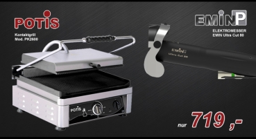 Paket Potis Kontaktgrill PK 2600 + EMIN Ultra Cut 80